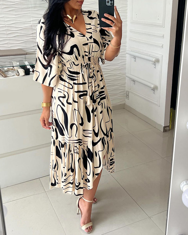 Marisol Ink Print Dress