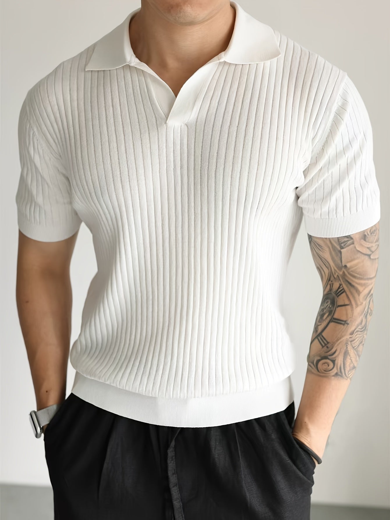 Nico Ribbed Knit Polo