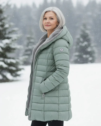 MARIA FLEECE PUFFER COAT