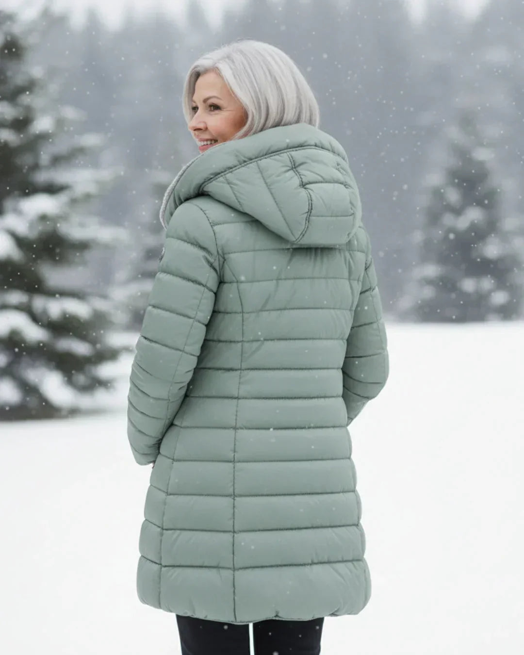 MARIA FLEECE PUFFER COAT