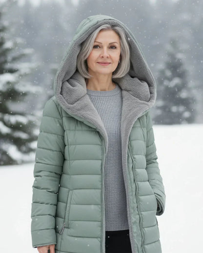 MARIA FLEECE PUFFER COAT