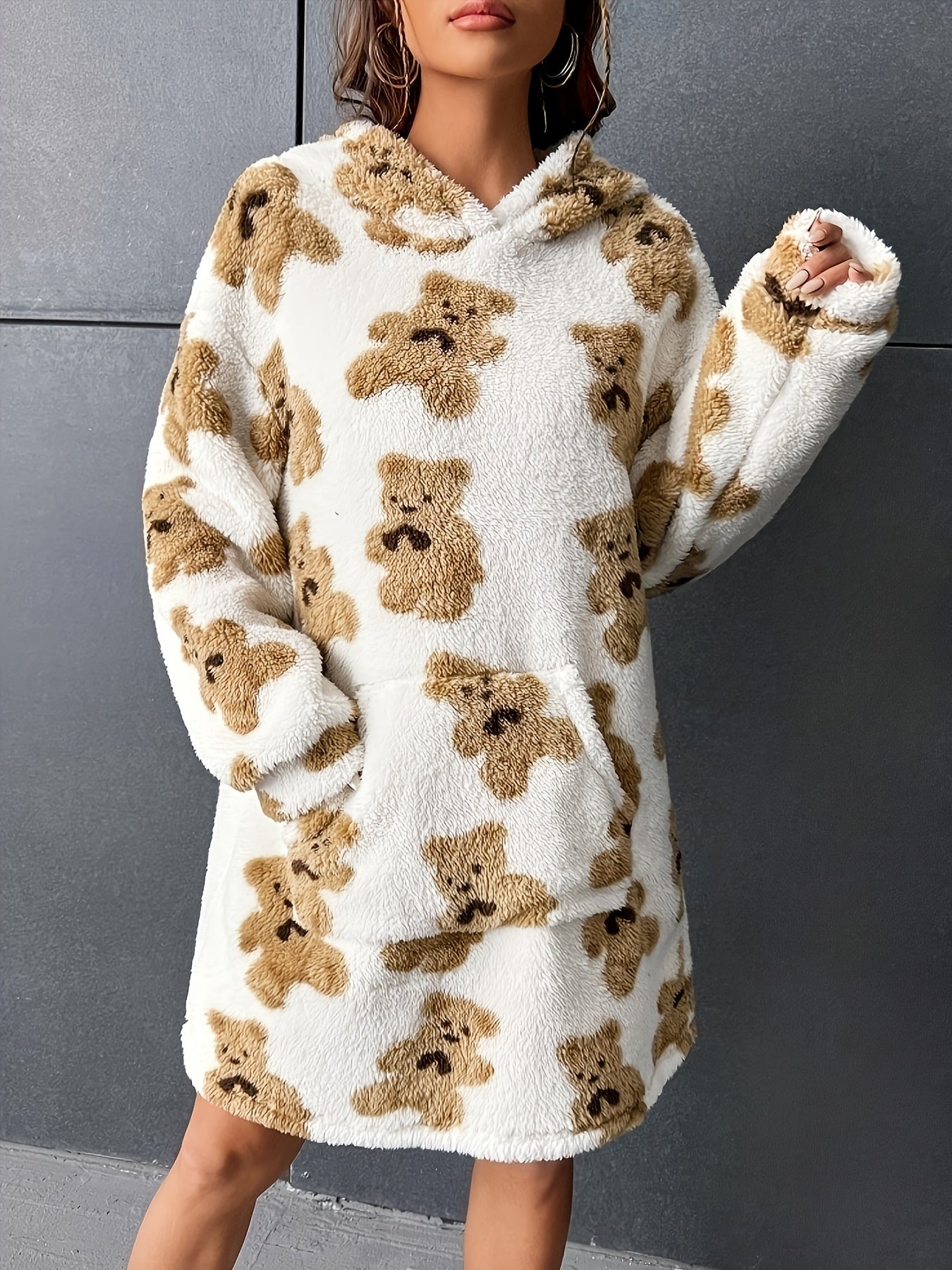 Oversized teddy bear fleece