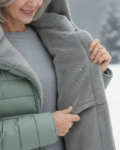 MARIA FLEECE PUFFER COAT