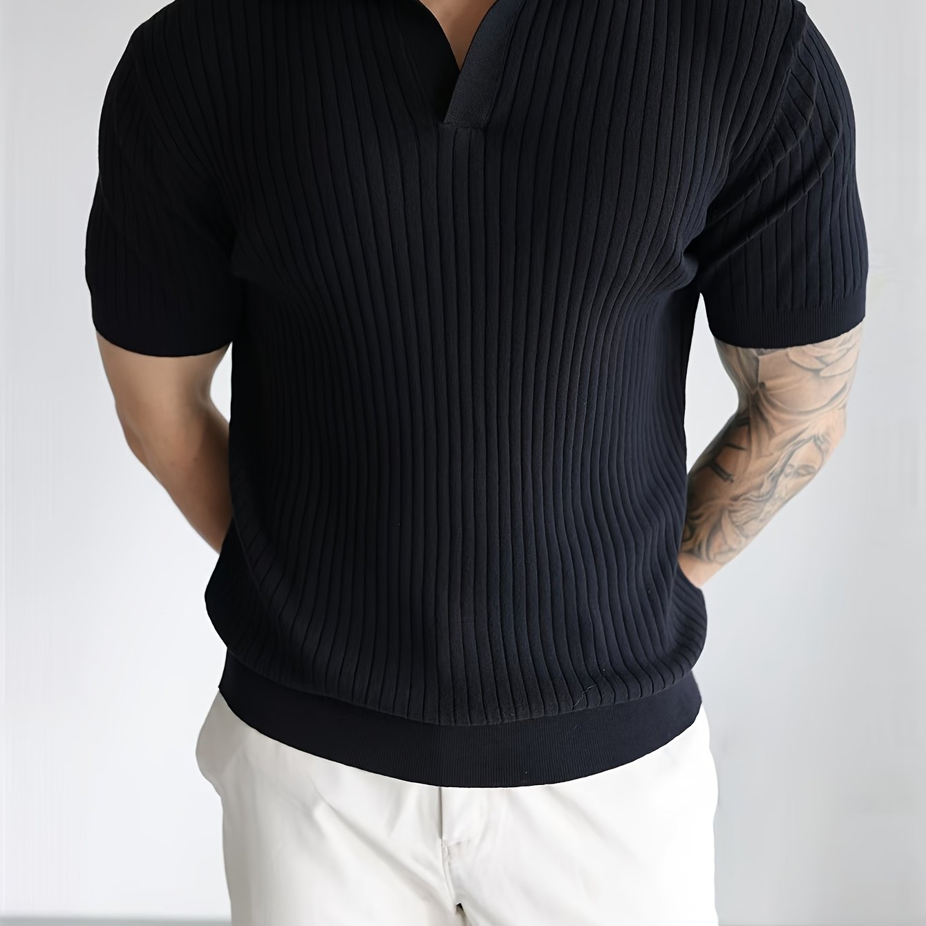 Nico Ribbed Knit Polo