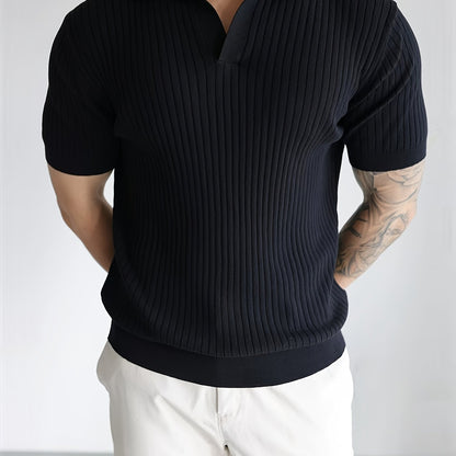 Nico Ribbed Knit Polo