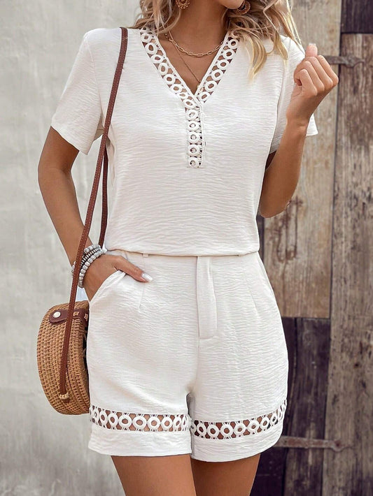 Lace Trim Summer Set