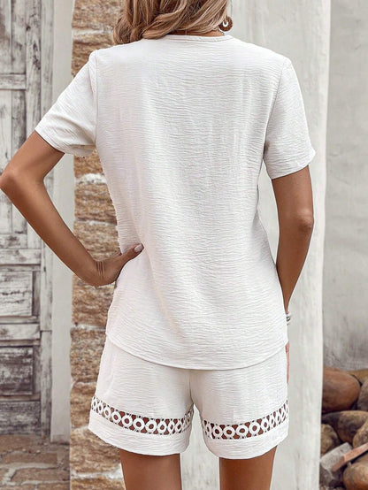 Lace Trim Summer Set