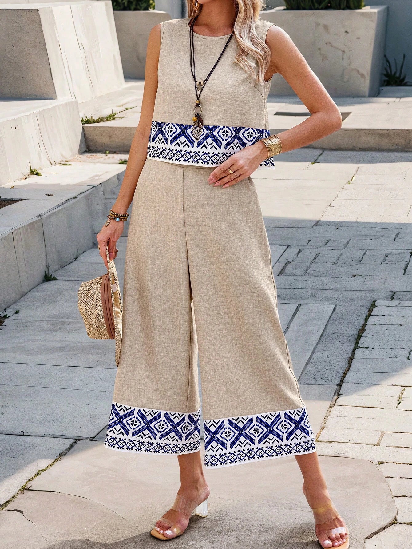 Tribal Border Linen Set