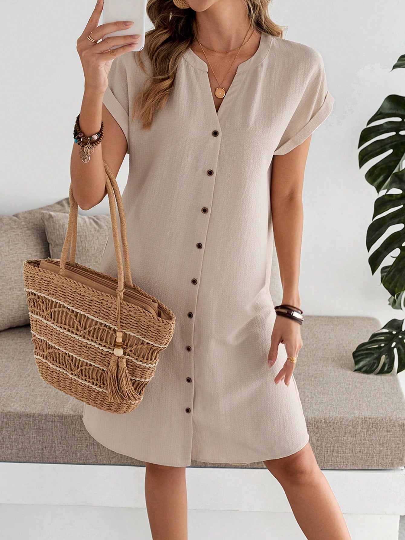 Driftwood Button Dress