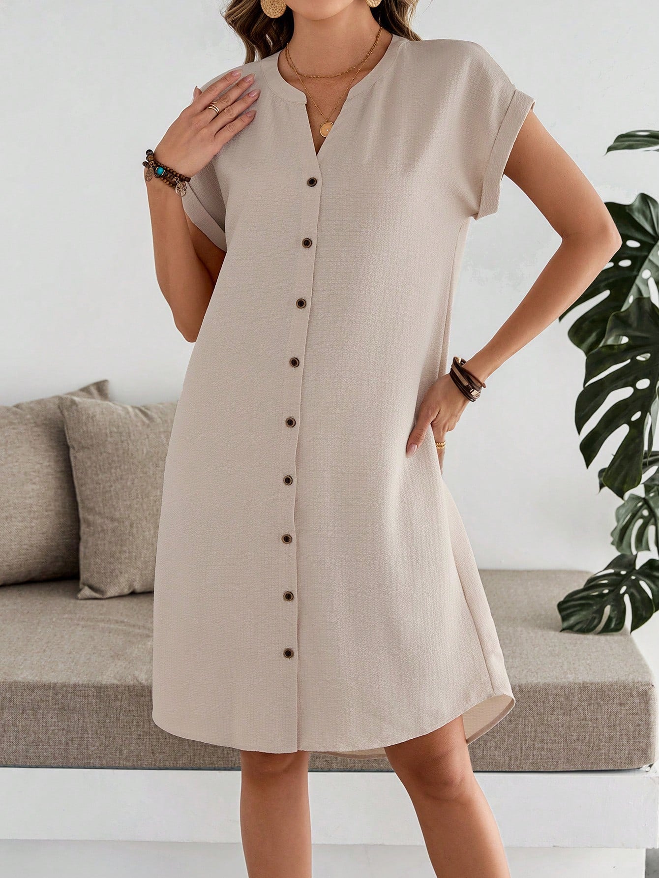 Driftwood Button Dress