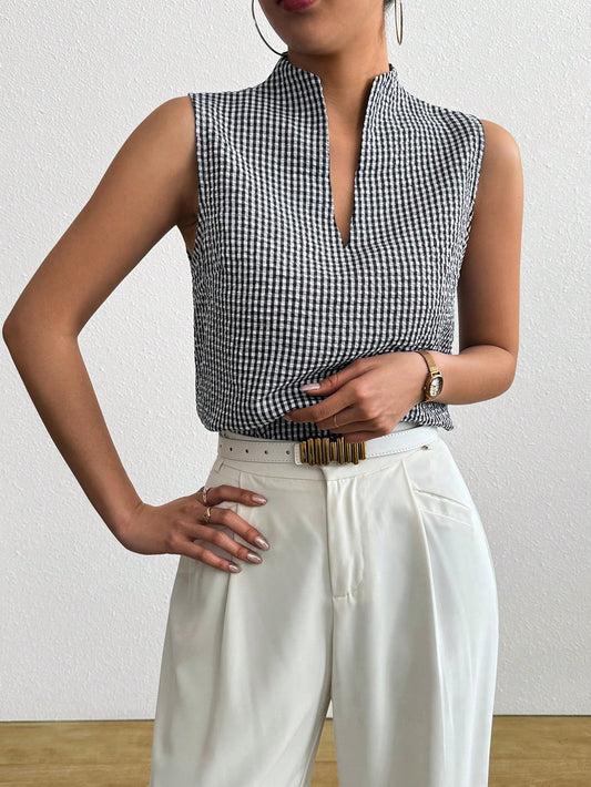 Mod Gingham Top