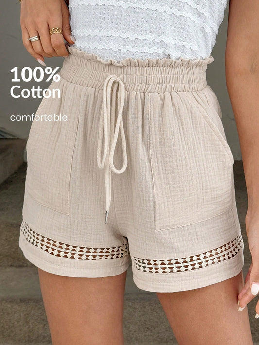 Breezelle Cotton Lace Shorts
