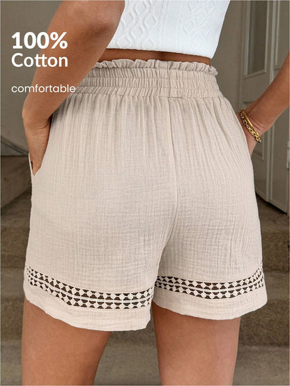 Breezelle Cotton Lace Shorts