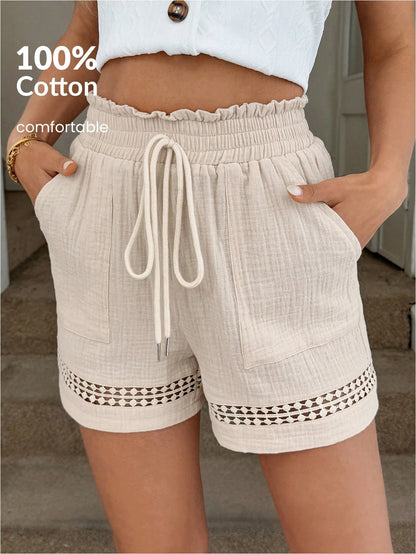 Breezelle Cotton Lace Shorts