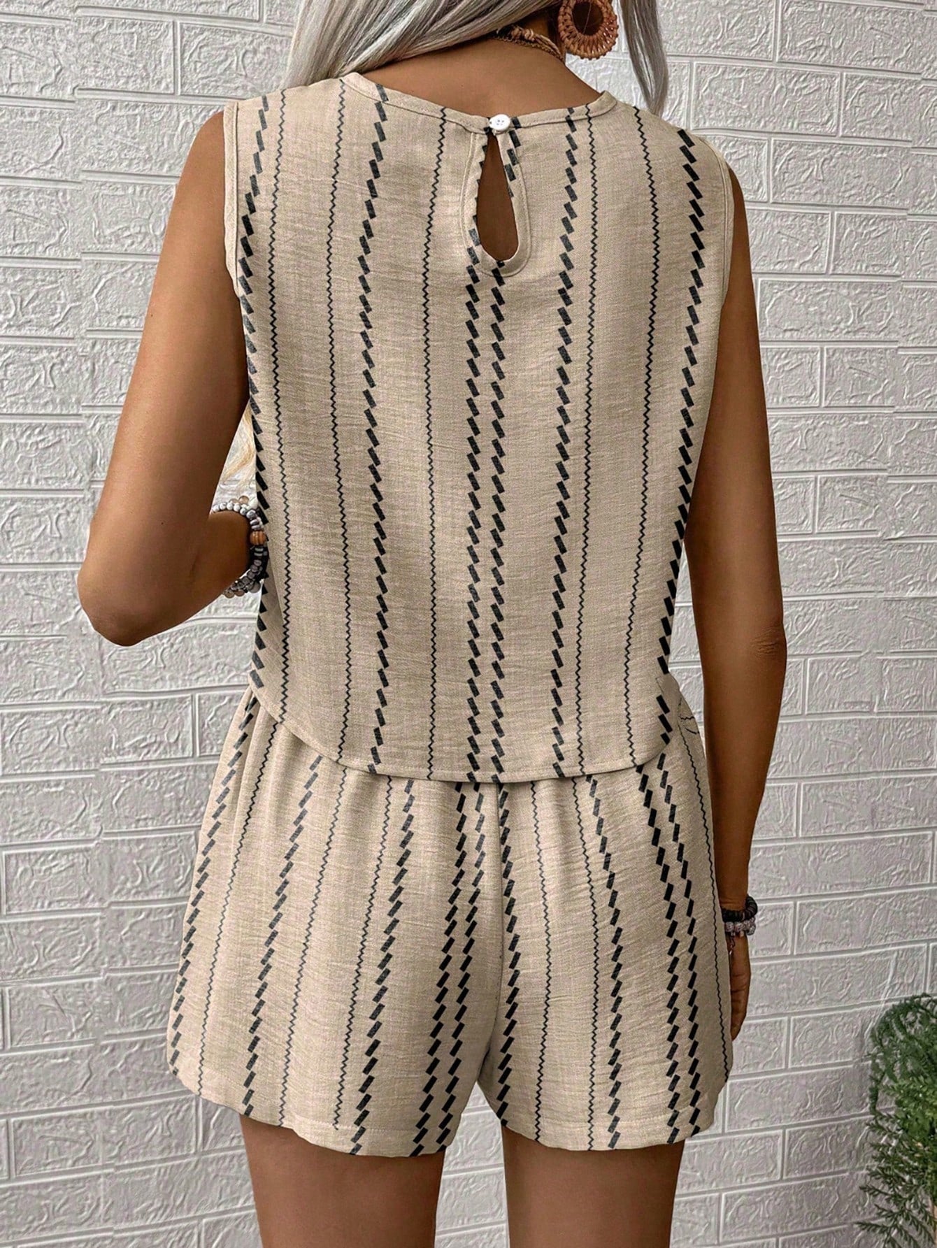 Striped Linen Set