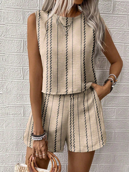 Striped Linen Set