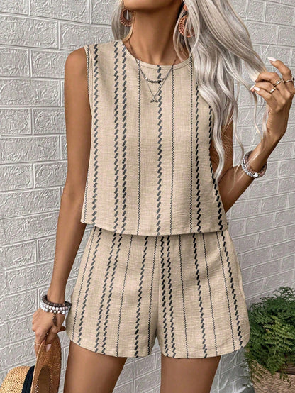 Striped Linen Set