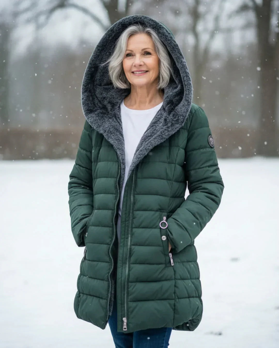 MARIA FLEECE PUFFER COAT