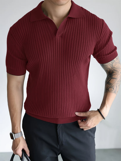 Nico Ribbed Knit Polo