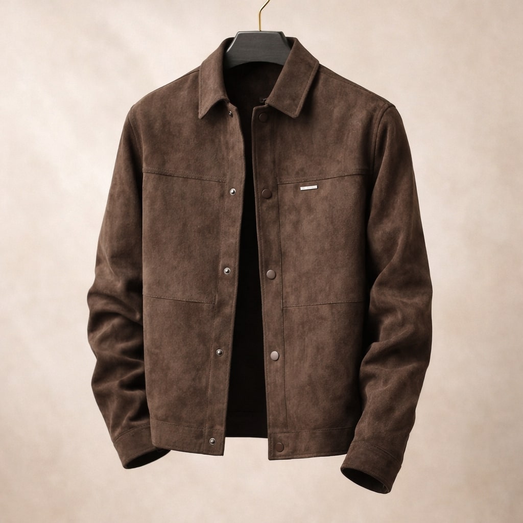 Anton Suede Texture Leather Jacket