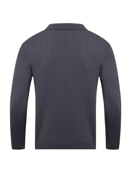 FlexRib™ Knit Polo Sweater