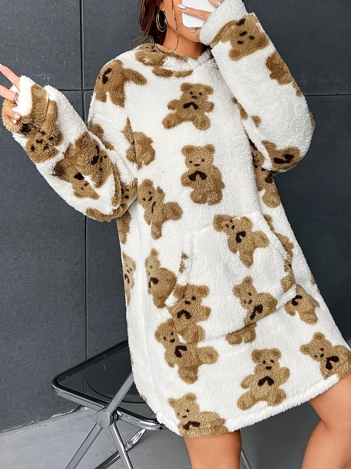 Oversized teddy bear fleece