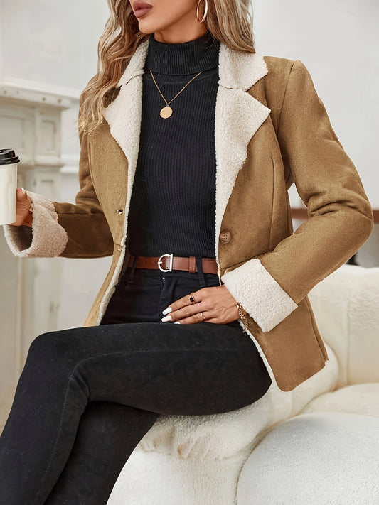 Sherpa Lined Suede Jacket