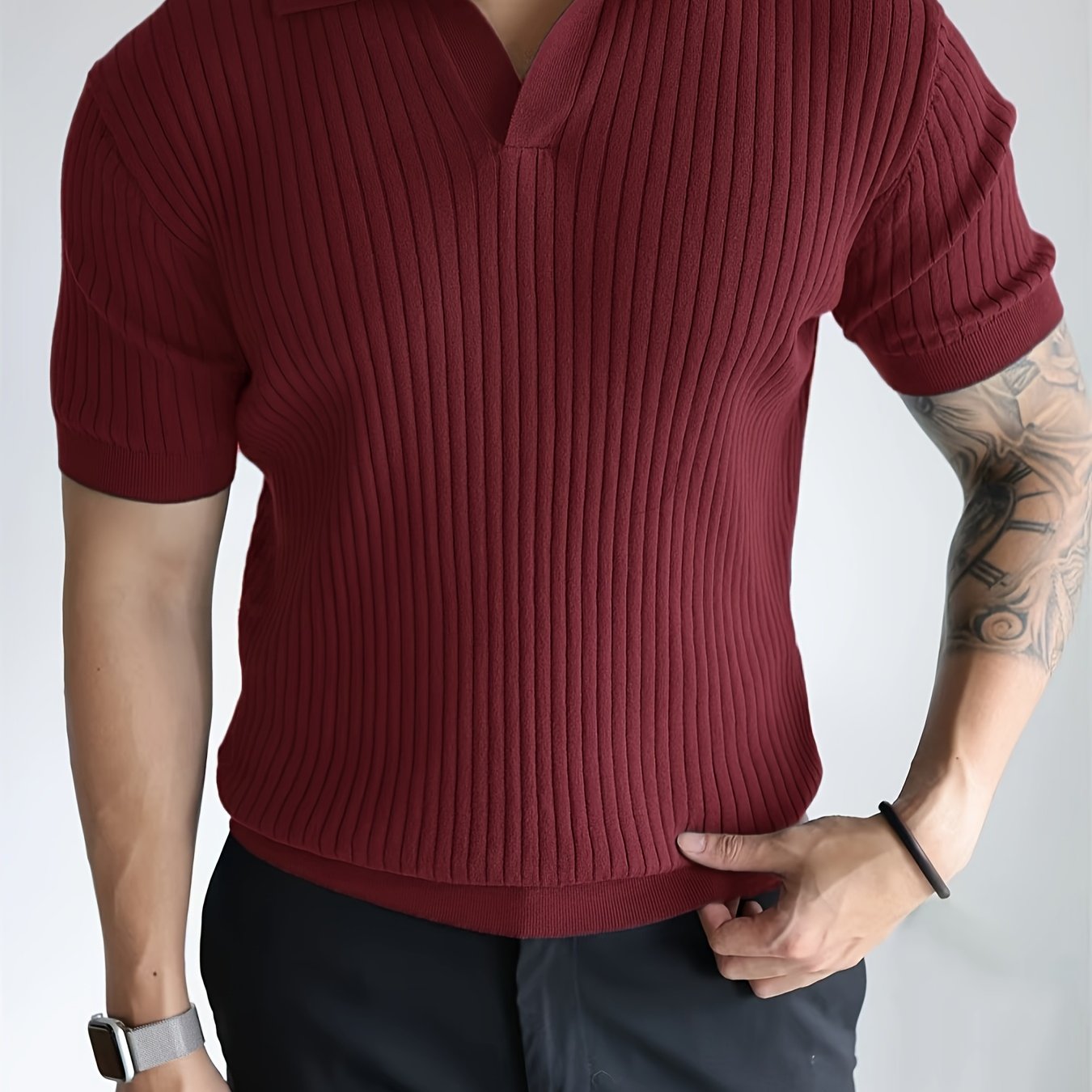 Nico Ribbed Knit Polo