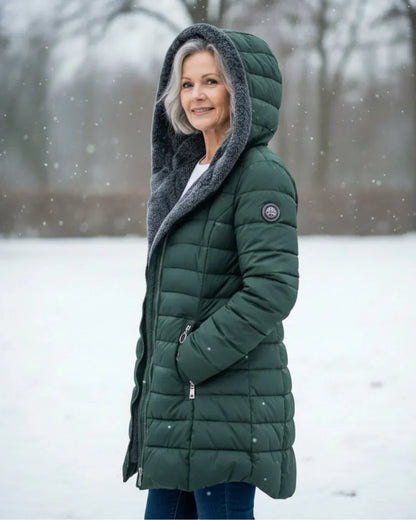 MARIA FLEECE PUFFER COAT