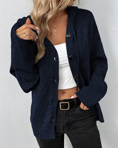 CozyKnit Hooded Cardigan