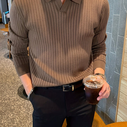 FlexRib™ Knit Polo Sweater