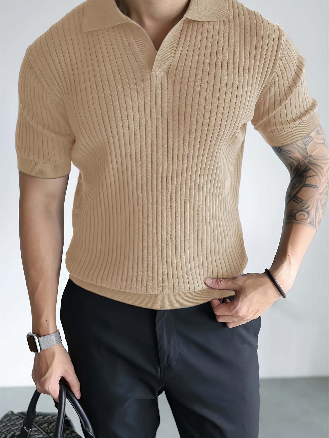 Nico Ribbed Knit Polo