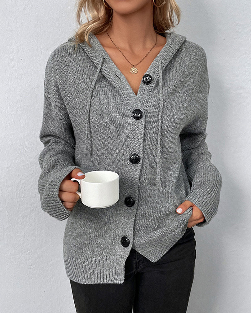 CozyKnit Hooded Cardigan
