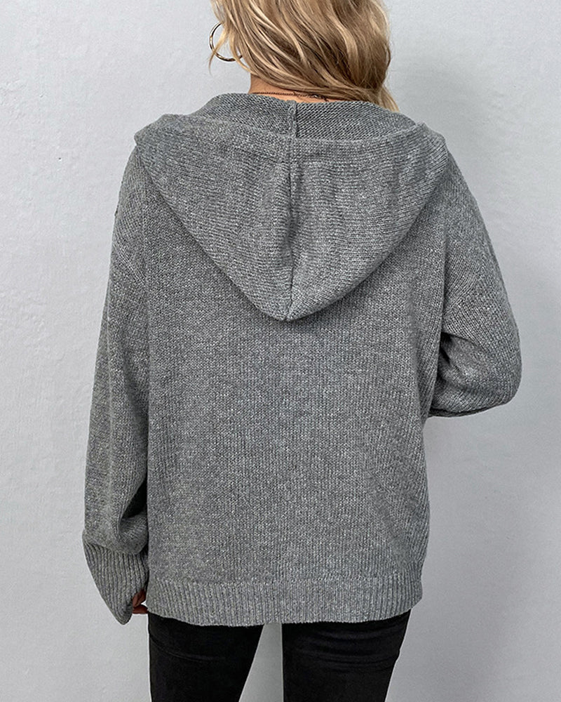 CozyKnit Hooded Cardigan