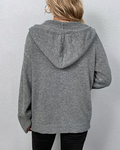 CozyKnit Hooded Cardigan