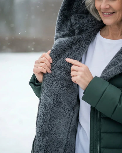 MARIA FLEECE PUFFER COAT