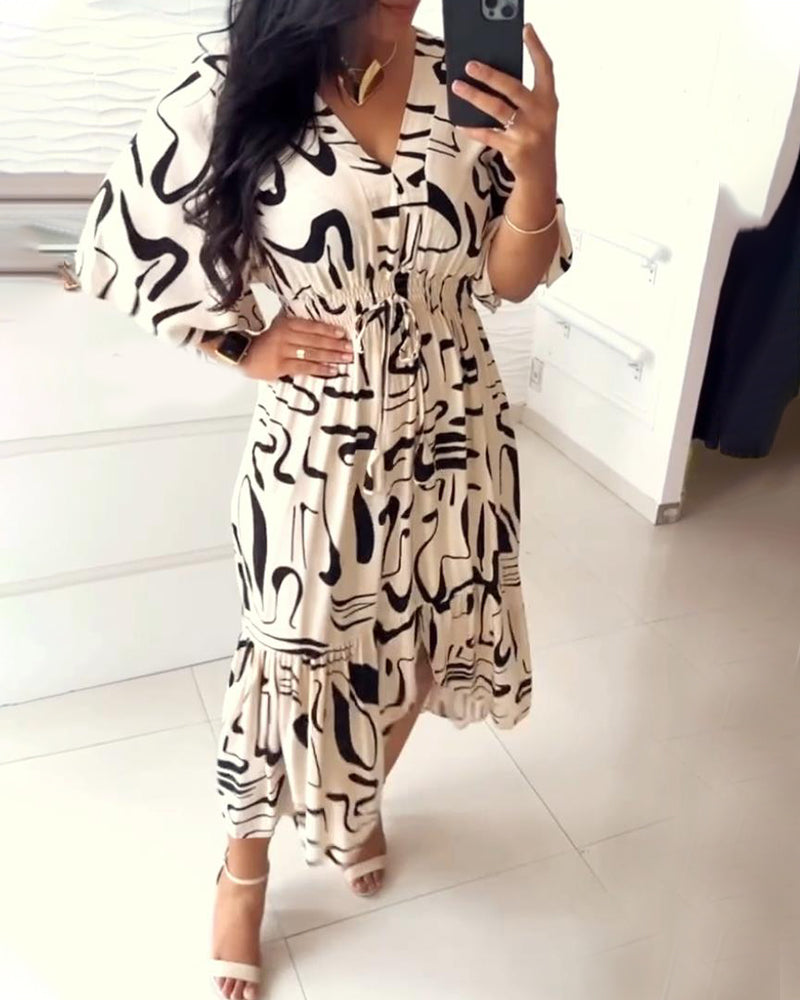 Marisol Ink Print Dress