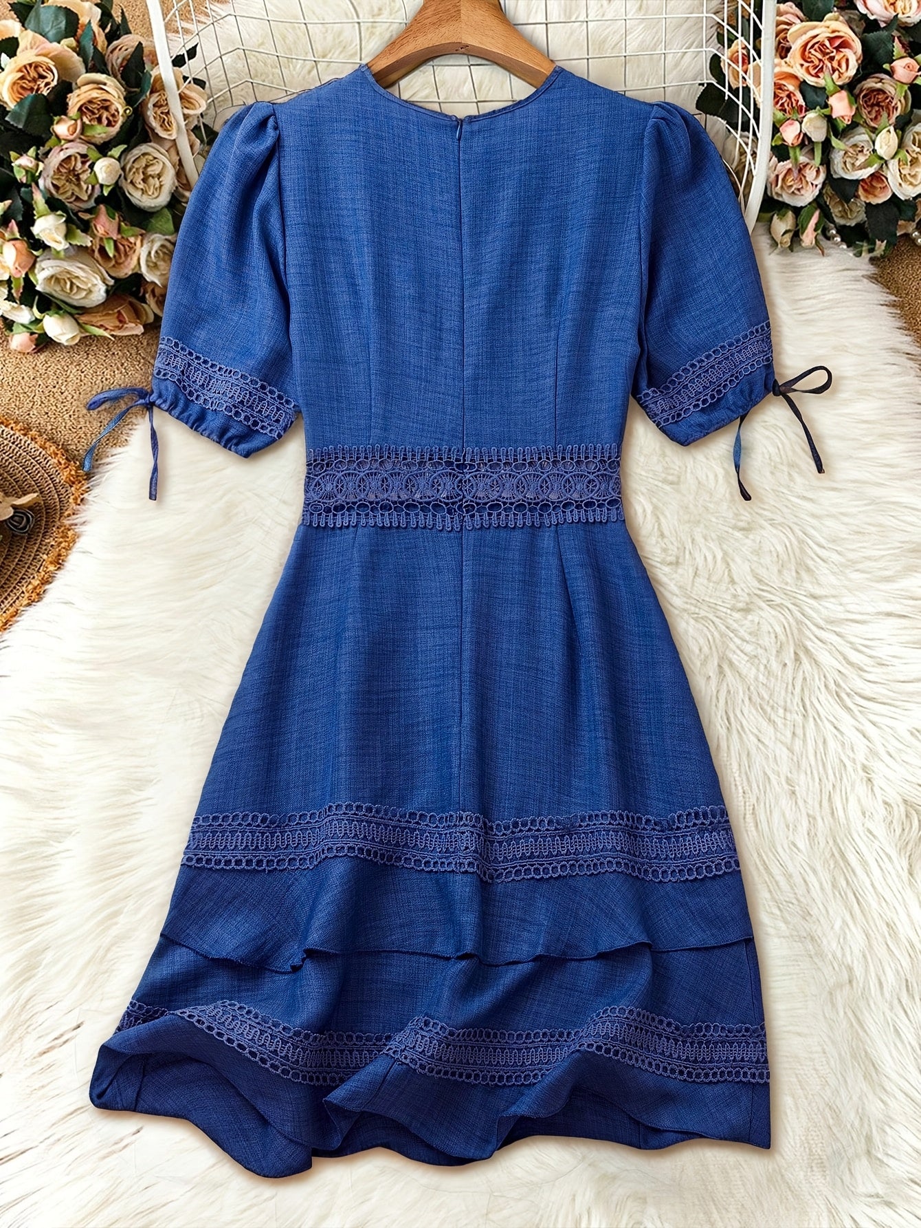 Elena Lace Trim Dress