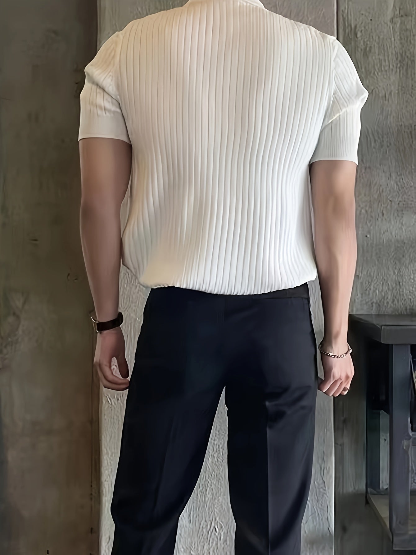 Nico Ribbed Knit Polo