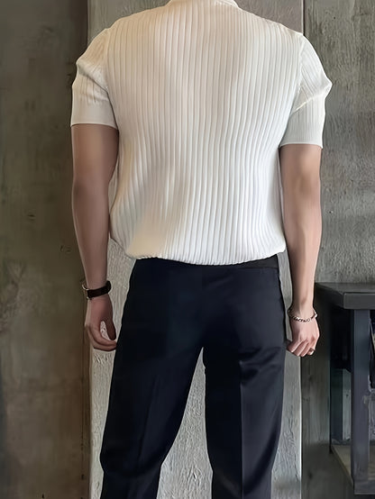 Nico Ribbed Knit Polo