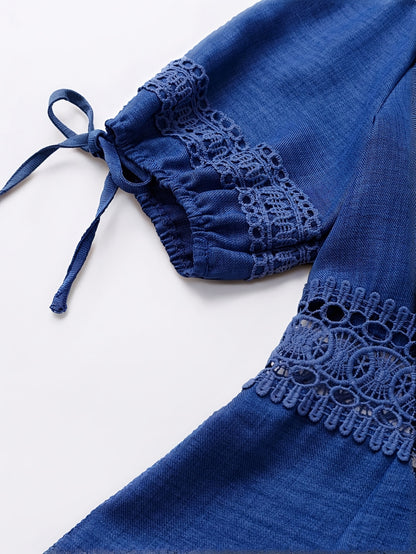Elena Lace Trim Dress