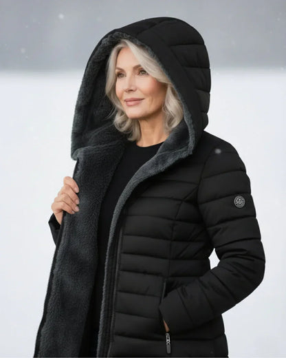 MARIA FLEECE PUFFER COAT