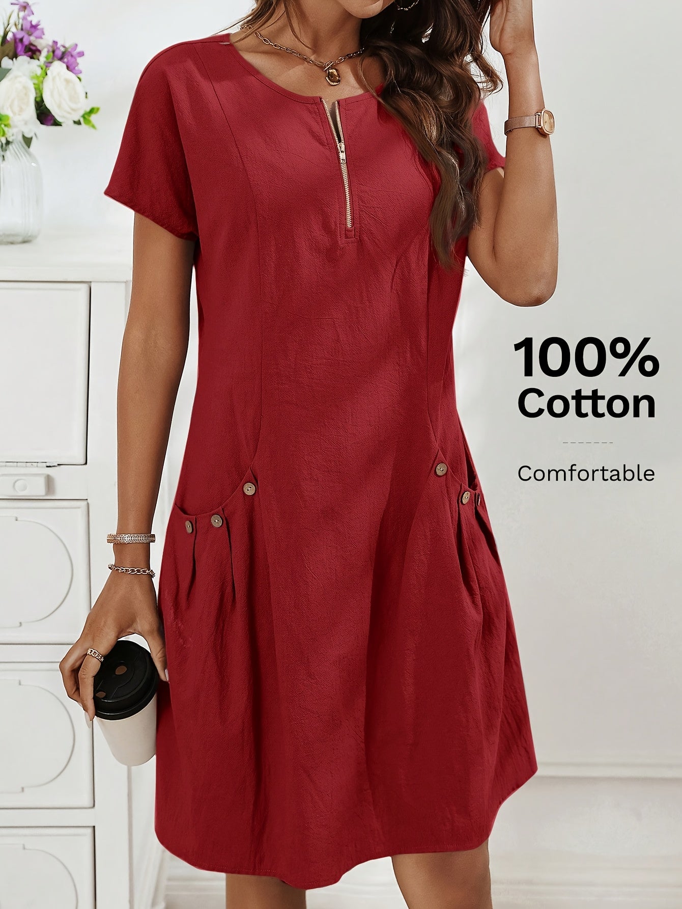 Everyday Ease Zip Dress