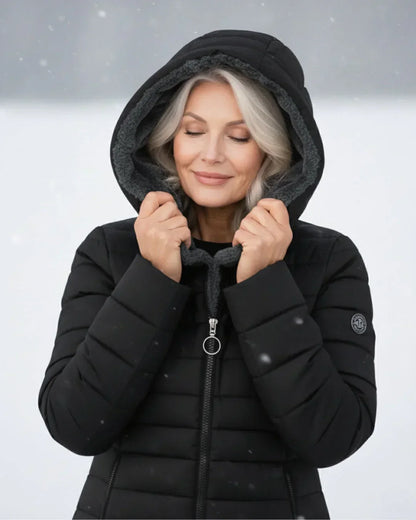 MARIA FLEECE PUFFER COAT