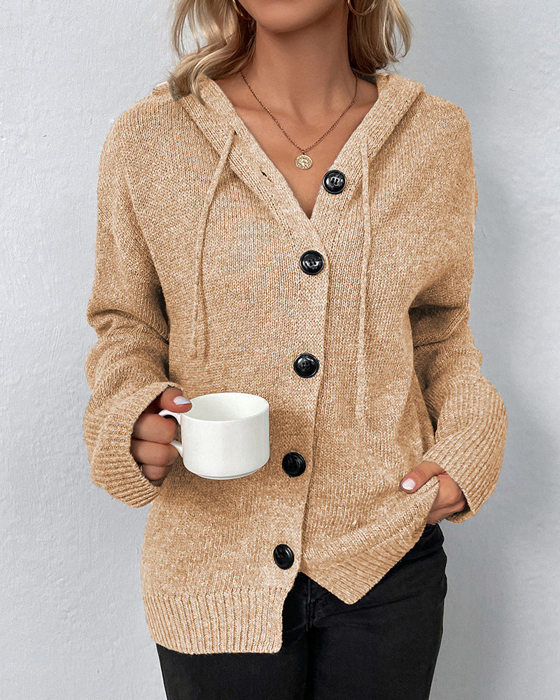 CozyKnit Hooded Cardigan
