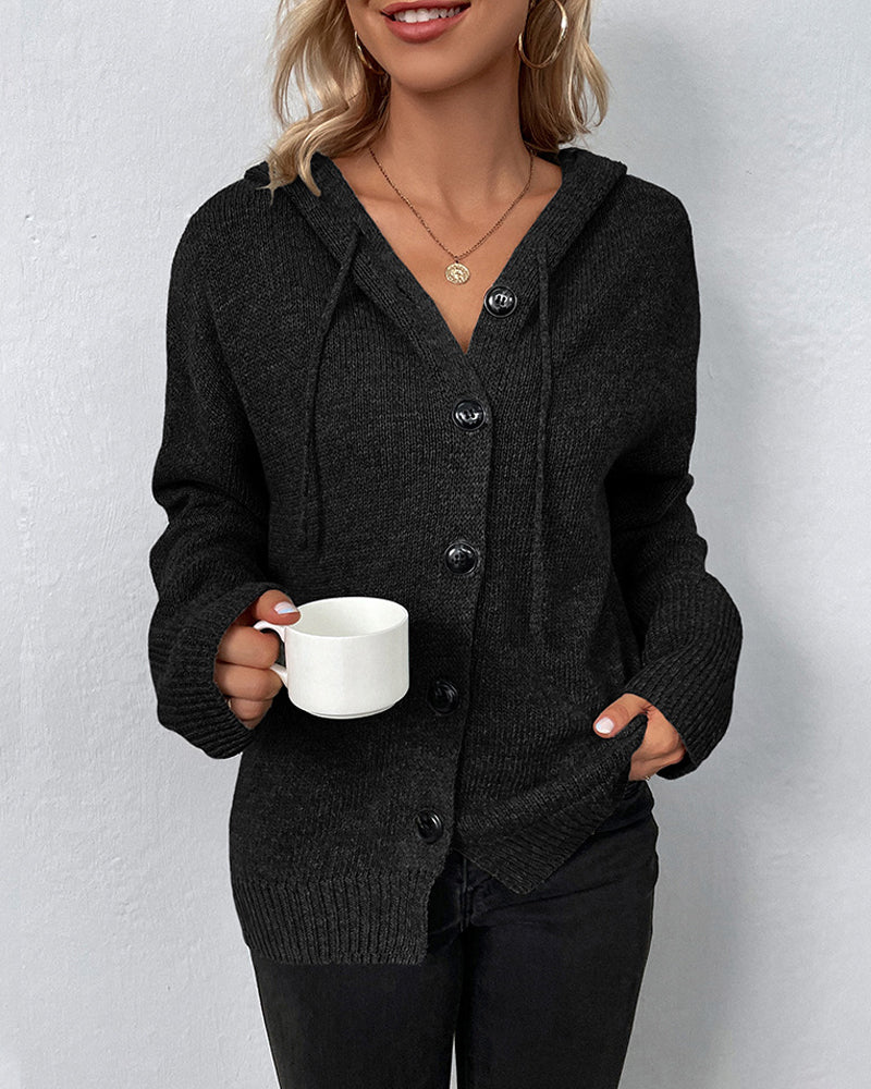 CozyKnit Hooded Cardigan