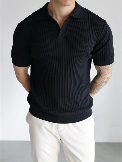 Nico Ribbed Knit Polo