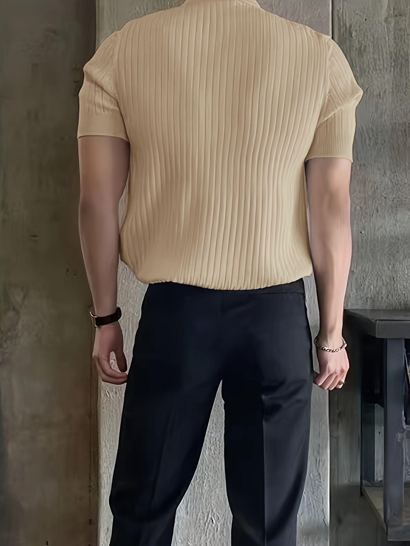 Nico Ribbed Knit Polo