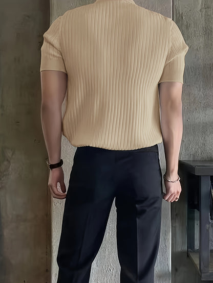 Nico Ribbed Knit Polo