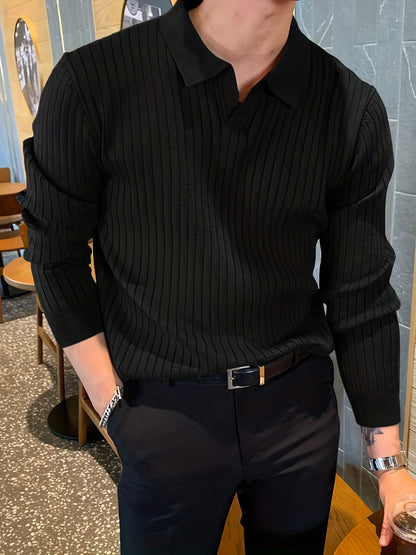 FlexRib™ Knit Polo Sweater